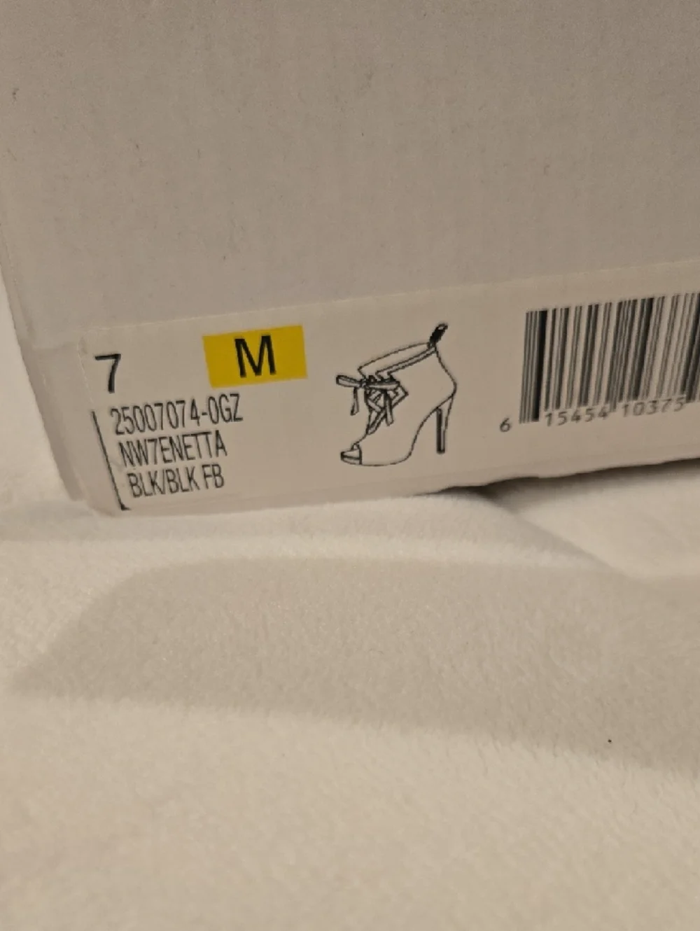 Nine West Black Lace-Up Peep-Toe Ankle Heels - Picture 6 of 6